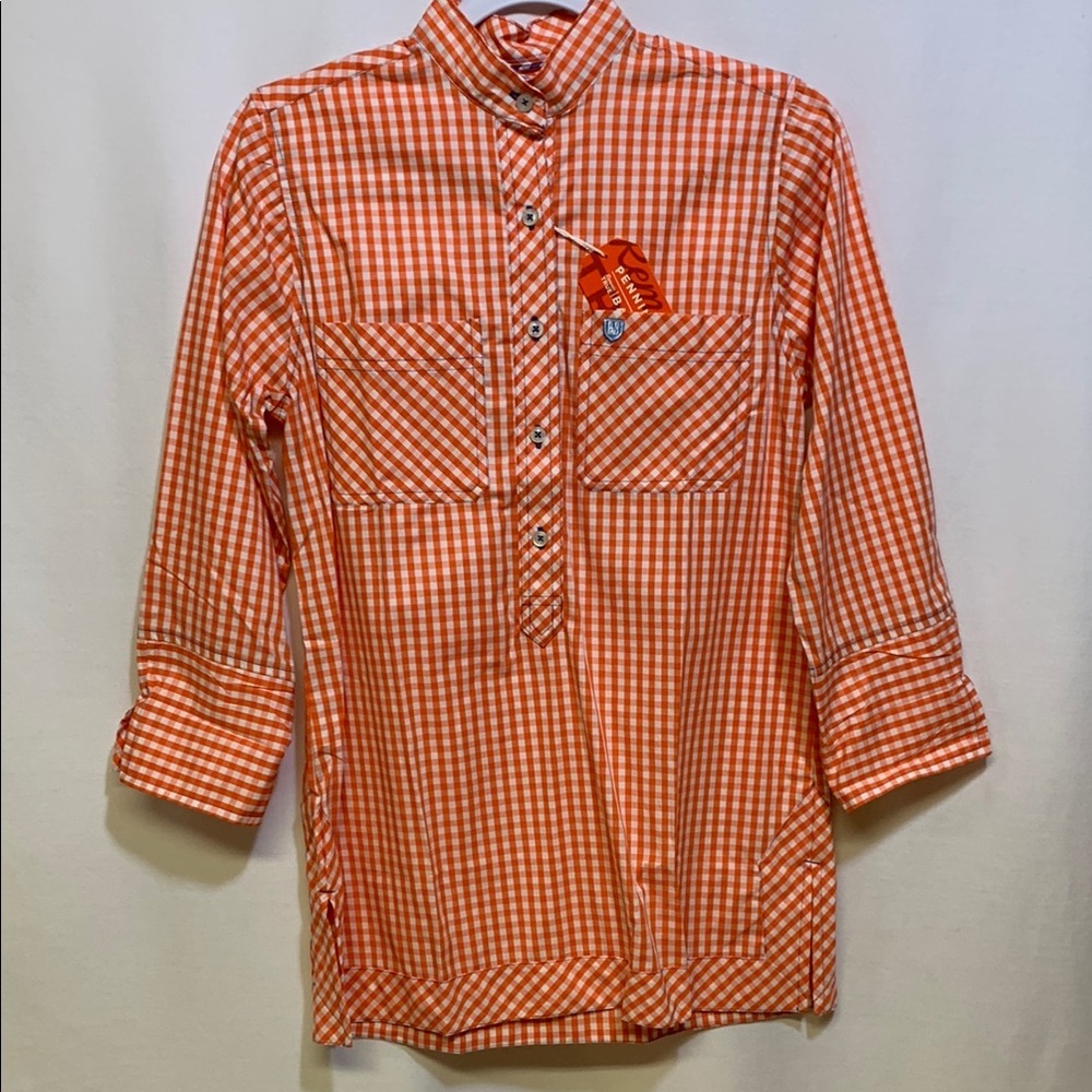 Penningtons Orange Button Down Shirt